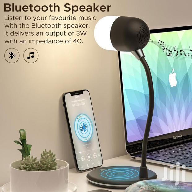 LED Table Lamp With Wireless Speaker and Wireless Charger · Photo 4
