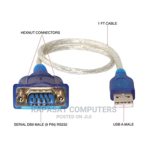 USB 2.0 to Rs232 Db9 Male Serial Adapter Cable · Photo 2