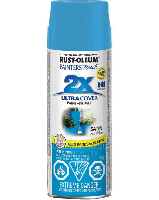 Spray Paint, Satin Oasis Blue, 2X Ultra Cover Rustoleum · Photo 4