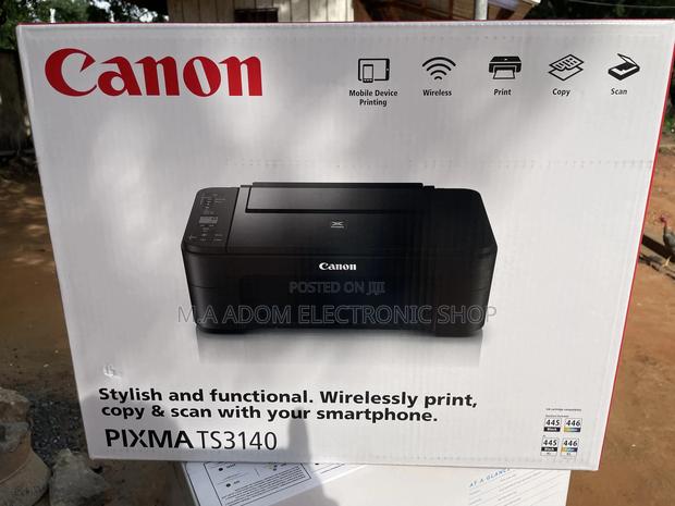 Black Colour Canon 5 in 1 Pixma Ts3140 Printer · Photo 2