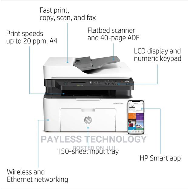 Hp Laserjet MFP 137fnw Copy/Scan/Print Multifunction Printer · Photo 4