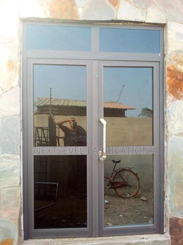 Grey Glass Door