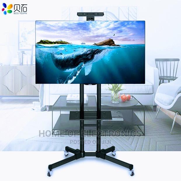 New Modern Black Metal Rolling TV Stand for 32 to 70 · Photo 1