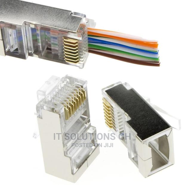 Pass Through Shielded RJ45 Plugs Crimps for Cat5e/Cat6 Ether · Photo 2