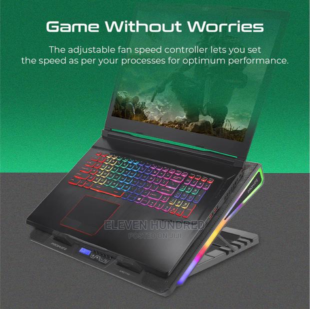 Portable Height Adjustable RGB Laptop Cooling /Stand Pad · Photo 3