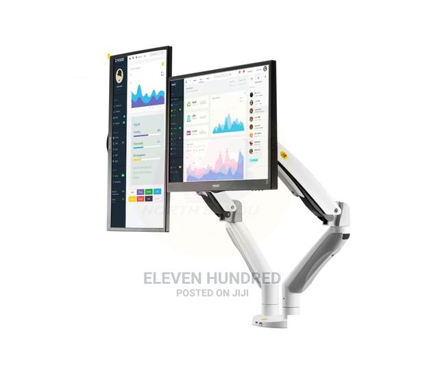 Dual Monitor Stand 22-32inch Ultra Wide Long Arm · Photo 4