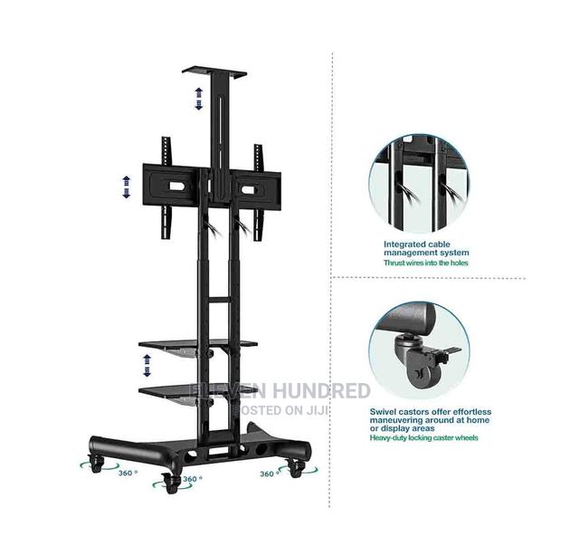 TV Stand (From 32inch to 65inch )Heavy Duty Poles · Photo 4
