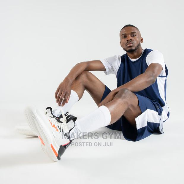 Men's Basketball Shorts and Sleeves- Dark Blue/White · Photo 4