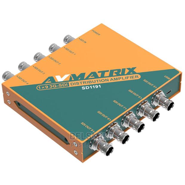 AVMATRIX 1x9 3g-Sdi Reclocking Distribution (SDI Splitter)