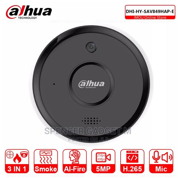 DAHUA 5MP IR Ai-Fire Smoke Sensing Network IP Camera Flame photo 3