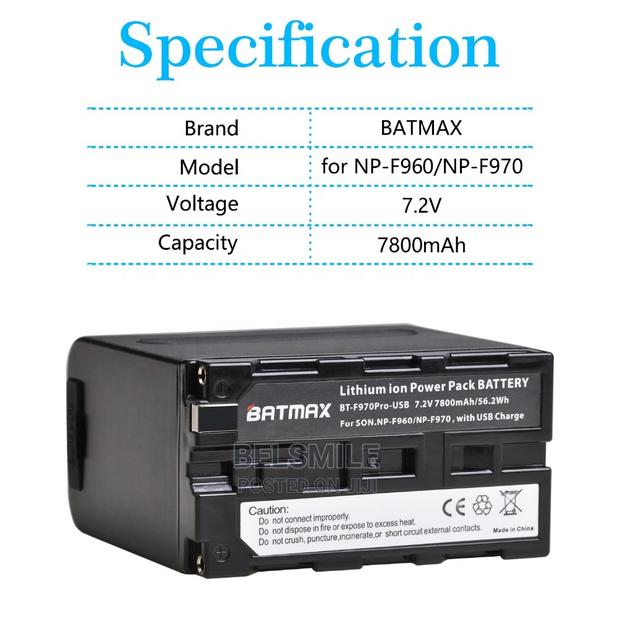 7800mah NP-F970 NP-F960 Battery With LED Power Indicator photo 2