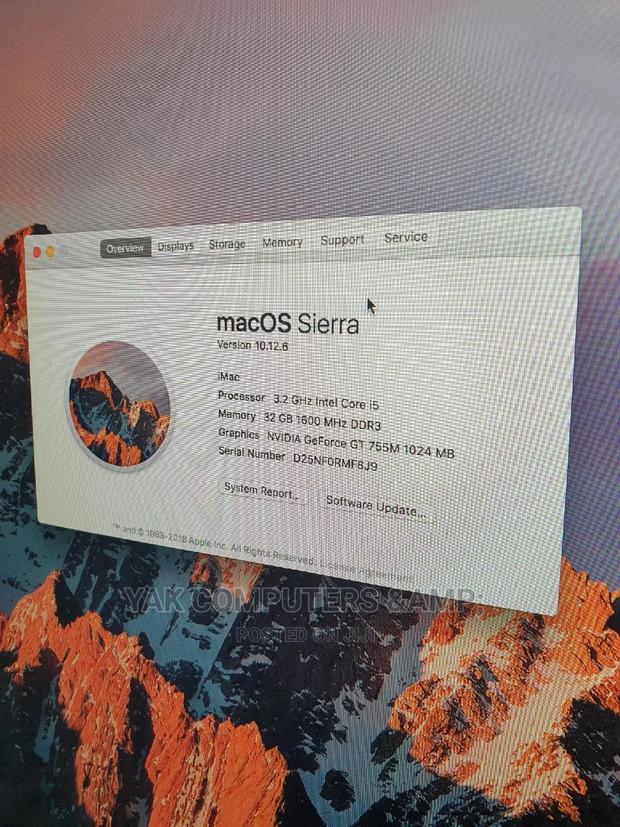 Desktop Computer Apple iMac 16GB Intel Core I5 SSD 256GB