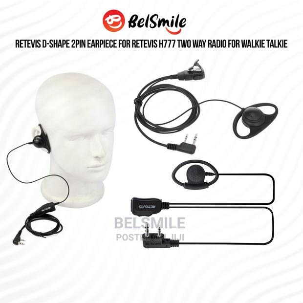 Retevis D-shape 2pin Earpiece For Retevis H777 Two Way Radio