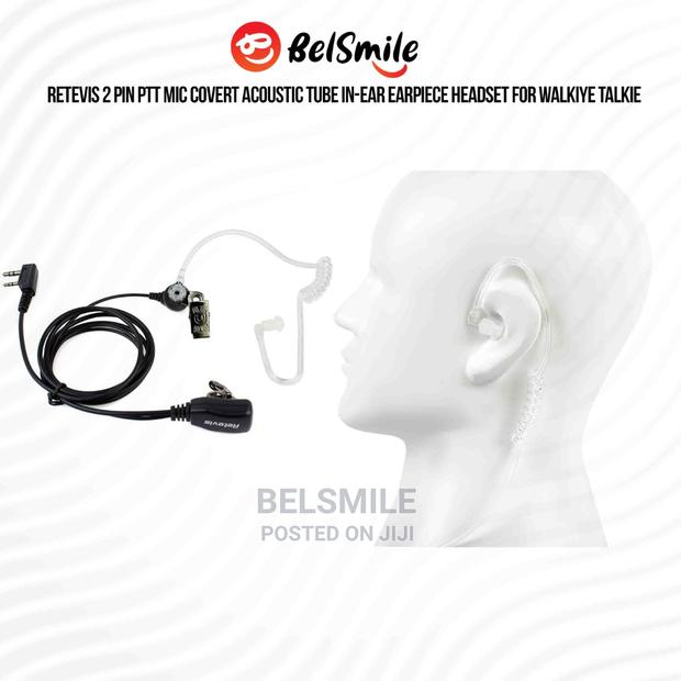 Retevis 2 Pin PTT MIC Covert Tube In-ear Walkie Earpiece