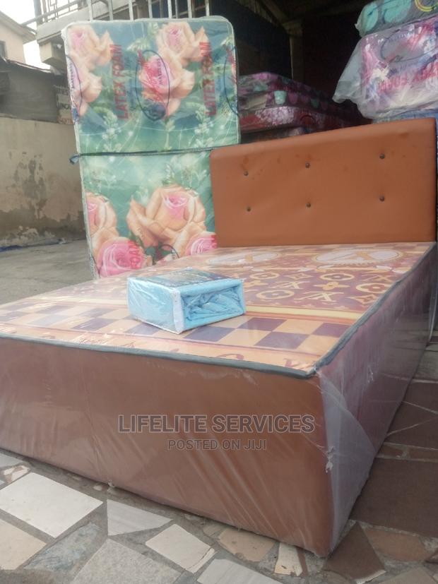 Double Leather Bed # Inbuilt