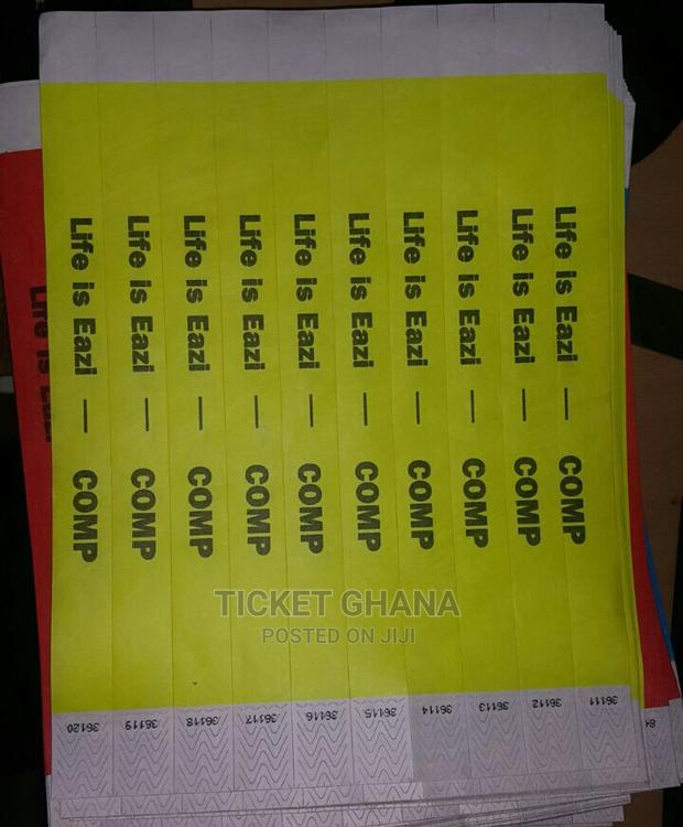 Tear Resistant Ticket Wristbands