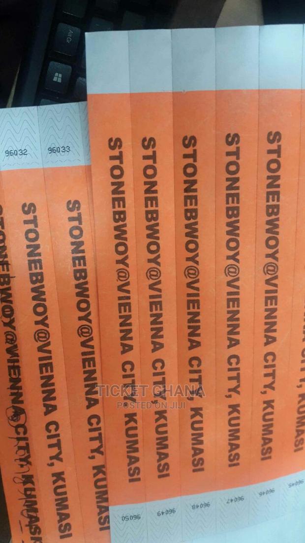 Orange Tyvek Wristband Ticket