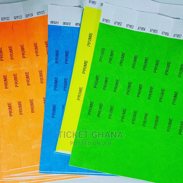 Orange Tyvek Wristband Ticket