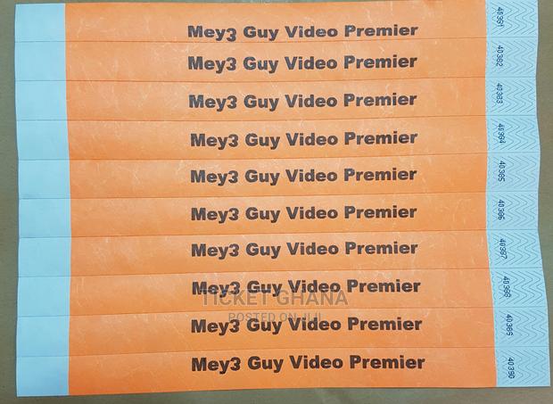 Orange Tyvek Wristband Ticket