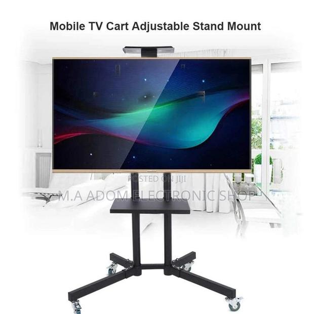 50kg Mobile Tv Trolley With Wheels Dvd Shelf 32”-65inch · Photo 2
