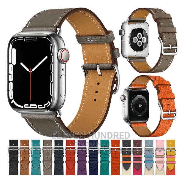 Leather Bracelet Strap Band for Apple Watch Se 7 6 5 4 3 45 · Photo 4