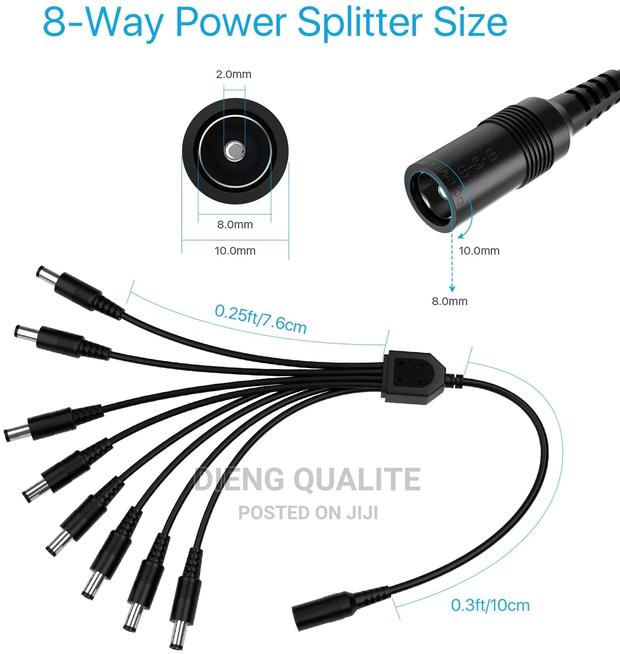 DC Jack Cable 1x8 Splitter 8ch photo 2