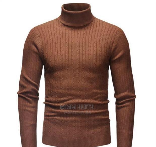 Quality Unisex Turtleneck Shirt in Brown