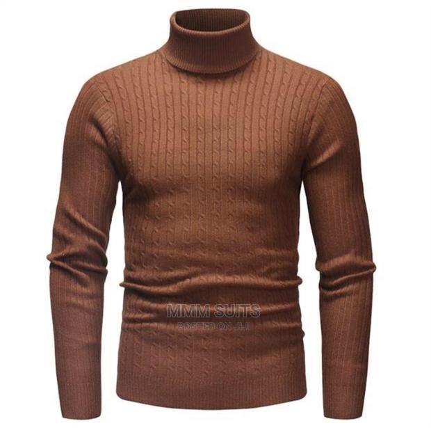 Quality Unisex Turtleneck Shirt in Brown