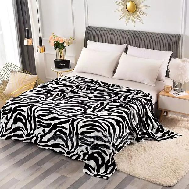 Zebra Skin Flannel Throw Blanket · Photo 2