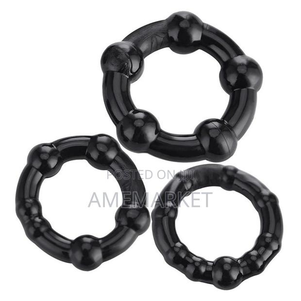 3 Pcs Set Penis Erection Beaded Cockrings. Delay Ejaculation · Photo 4