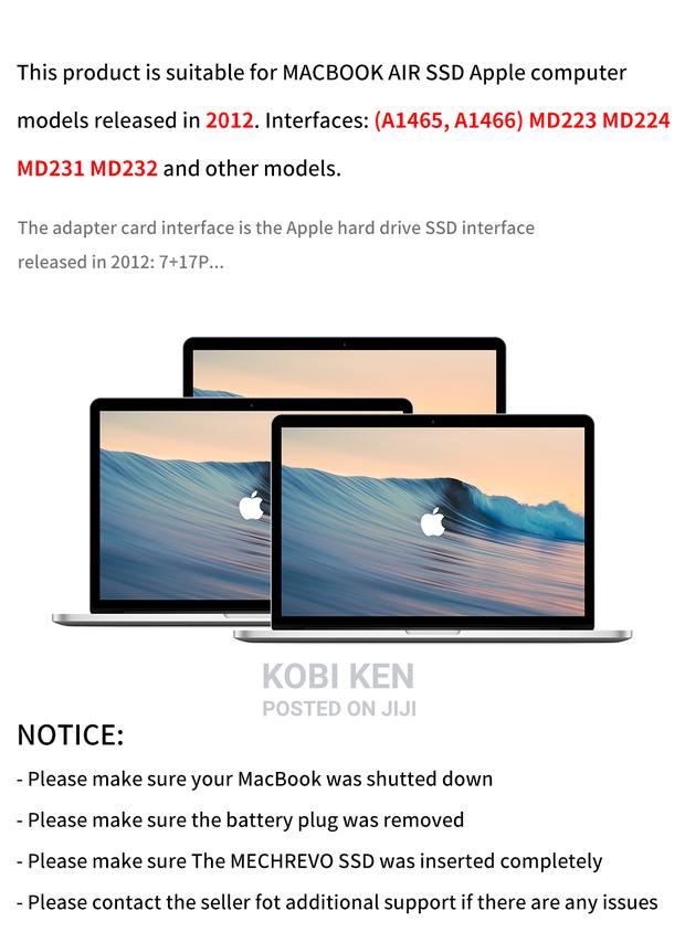 2012 SSD Converter for Macbook Air photo 2