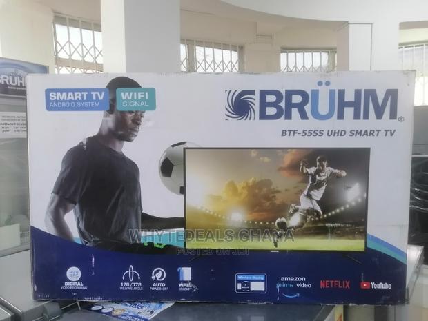 55'' Smart Uhd 4K Bruhm Satellite LED TV Free Wall Mount