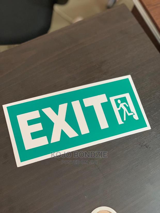 Fire Exit Sign (Reflective)