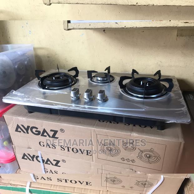 AYGAZ Built In 3 Burner Auto Ignition Stainless Top Gas Hob photo 3