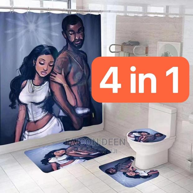 Shower Curtains +Toilet Set(4 in One)Avaible in Diff Design · Photo 2