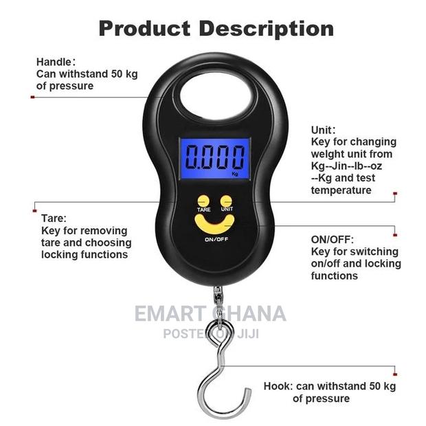 Portable Electronic Scale - 50 KG - Hanging Scale Luggage photo 7