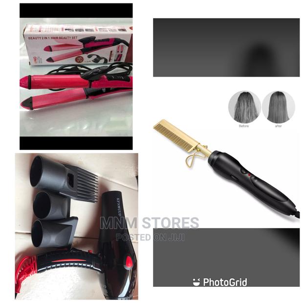 Hair Dryer With Straightener and Hot Comb · Photo 2