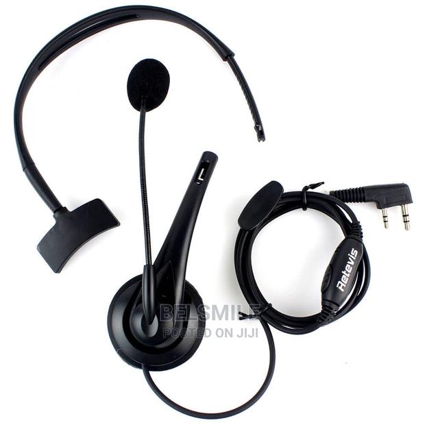 Retevis 2 PIN PTT Mic Headphone Headset for Walkie Talkie photo 3