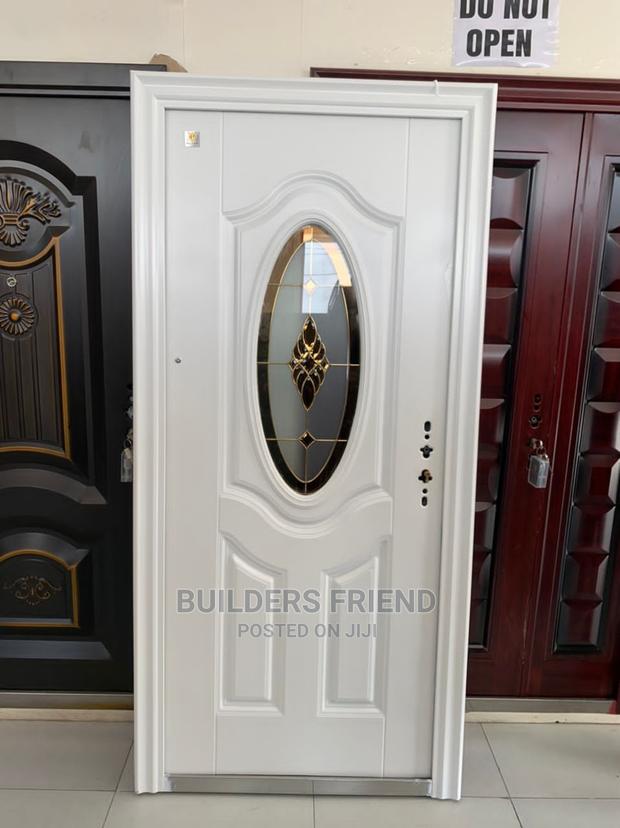 Luxury Steel Standard Security Door With Inbuilt Glass Set