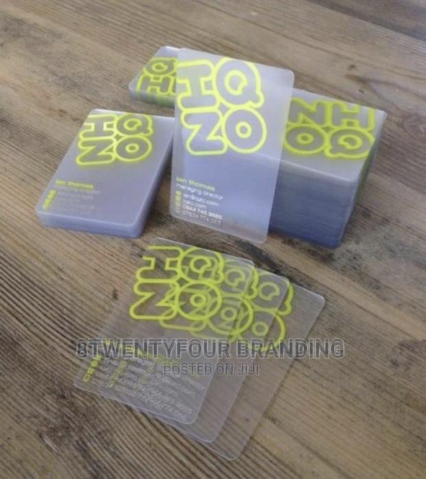 Flexible Luxury Pvc Transparent Cards (Call Cards 100pieces)