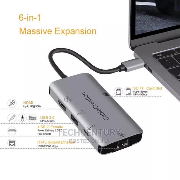 Cablecreation 6-in-1 Type C Hub for Macbook, Dell, HP.100W photo 2