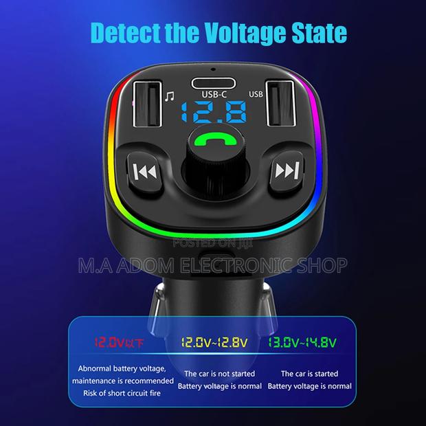 G47 Bluetooth Hands-Free Call Car MP3 Player Type-C + Dual · Photo 2