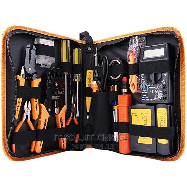 Network Tool Kit Set of 17 Ethernet Cable Crimper Punch Down · Photo 2