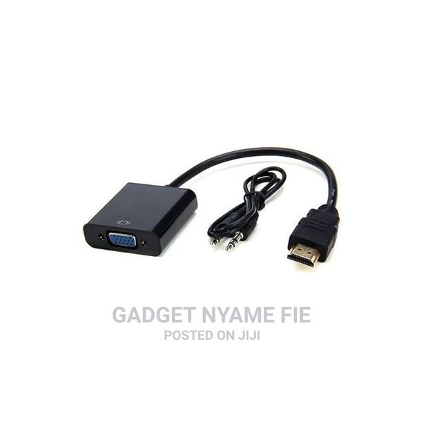 HDMI to VGA Video Converter Adapter Full 1080P Cable - Black · Photo 2