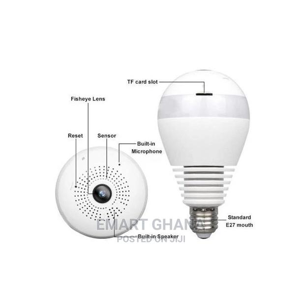 Hd 1080p Smart 360 Degree Security CCTV Light Bulb - White photo 7