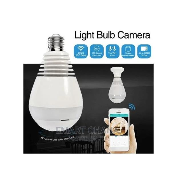 Hd 1080p Smart 360 Degree Security CCTV Light Bulb - White photo 3