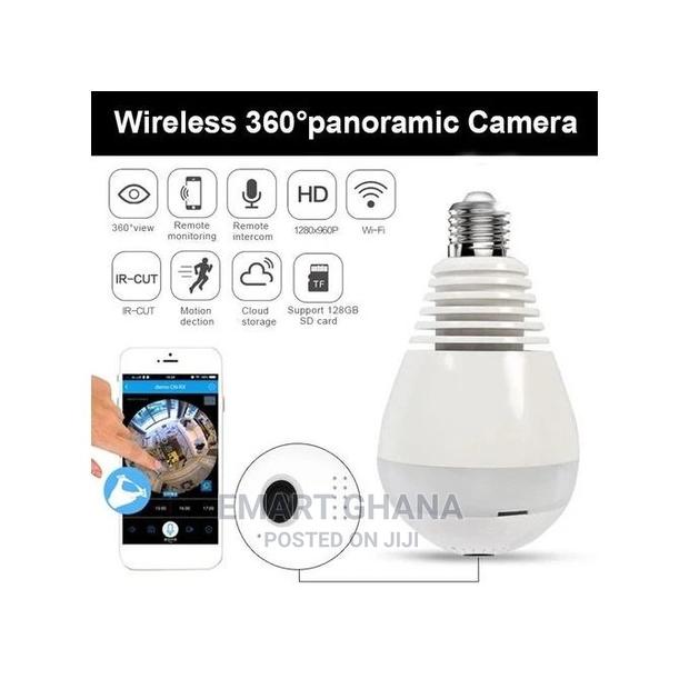 Hd 1080p Smart 360 Degree Security CCTV Light Bulb - White photo 6