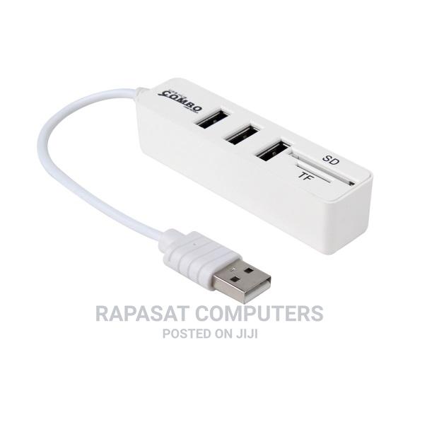 2in1 3 Port USB Hub 2.0 Combo Card Reader