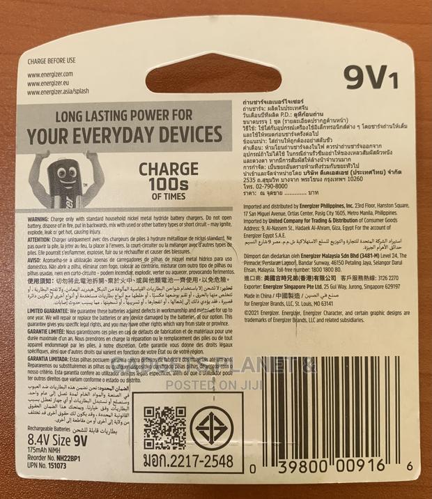 9volts Energizer Battery - 9v1 (175mah) · Photo 4
