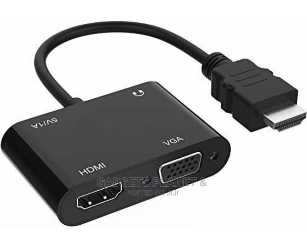 HDMI to HDMI+VGA Adapter With Audio for Dual Display - Black · Photo 4